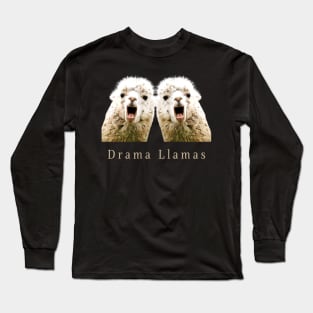 Drama Llamas - for dark background Long Sleeve T-Shirt